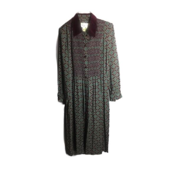 karin stevens Dresses & Skirts - Vintage Smocked Button Down Dress
